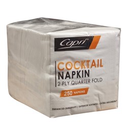 NAPKIN 2PLY COCKTAIL WHITE 2000S # C-NC0155 FPA