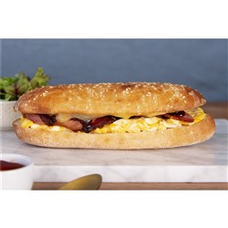 BREAD ROLL BREAKFAST TURKISH BACON EGG CHEESE (10 X 242GM) # 7050 EVERYDAY CAFE