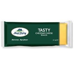 CHEESE TASTY CHEDDAR SLICES 105 slices 1.5KG(8) # P600394ACF REAL DAIRY