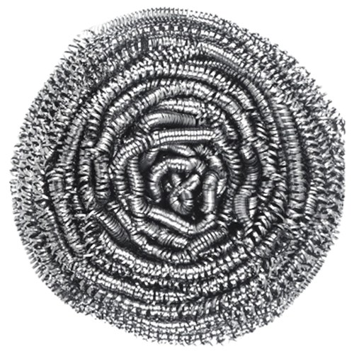 SCOURER STAINLESS STEEL LARGE (12 X 50GM)(10) # SSS50 NABCLEAN 0510550 NETRA