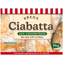 MIX CIABATTA 2.5% CONCENTRATE 8KG # BRDX600 BREDX