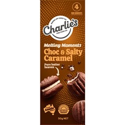 COOKIES MINI MELTING MOMENTS CHOC & SALTY CARAMEL (12 X 50GM) # RG 6055 CHARLIES