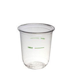 CUP WINE TUMBLER 250ML 50S (20) # EC-PET250 ENVIROCHOICE