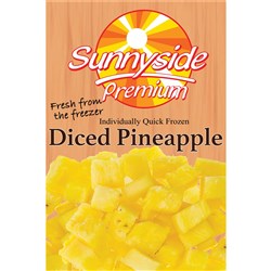 PINEAPPLE DICED 1KG(12) # PINDIC-12X1 SUNNYSIDE