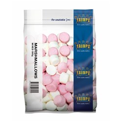 MARSHMALLOWS MIXED 500GM(10) # VMARSM500C TRUMPS