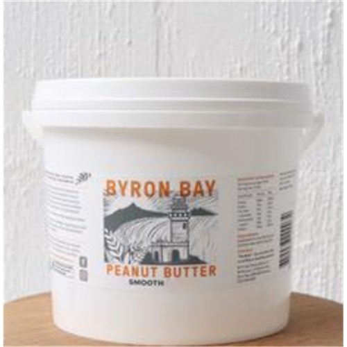 PEANUT BUTTER SMOOTH UNSALTED 2KG(6) # PB-SMUN-2kg BYRON BAY