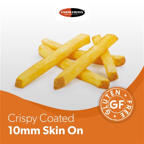CHIP 10MM CRISPY COATED SKIN ON (6 X 2.5KG) # 445.004 FARM FRITES