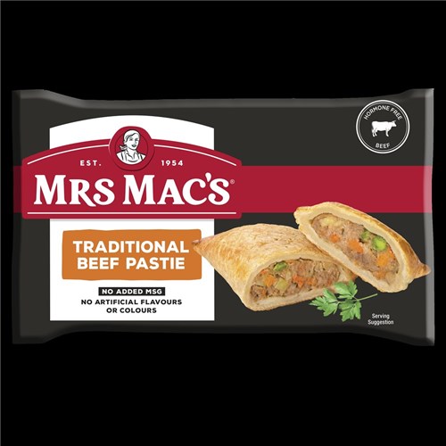 PASTIES BEEF TRADITIONAL (12 X 165GM) # 42901 MRS MACS