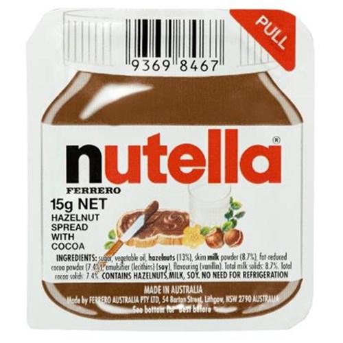 SPREAD CHOCOLATE HAZELNUT PC (12 X 12 X 15GM) # 19300698016283 NUTELLA