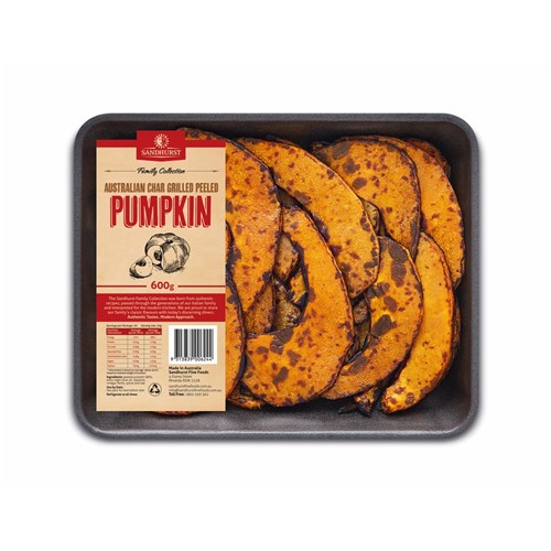 PUMPKIN CHAR GRILL/ PEELED AUS 600G (2) # SFAUSPUM600 SANDHURST