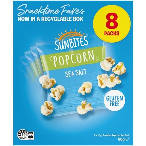 POPCORN SEA SALT (8 X 80GM) # 320035915 SUNBITES