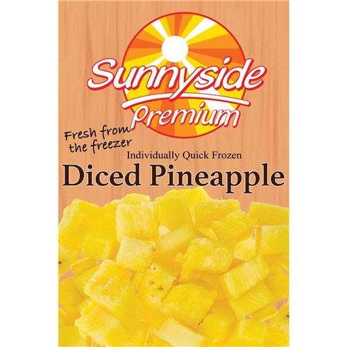 PINEAPPLE DICED 1KG(12) # PINDIC-12X1 SUNNYSIDE